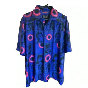 Dorothy Zudora Vintage Retro 60's Films Icons Button Down Shirt, Size XL, Pre-Ow